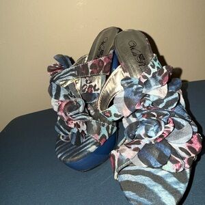 Y2K Wild Rose Multicolor Floral Mules